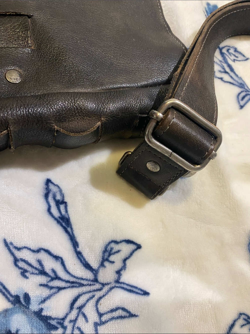 BED|STU Orchid Black Rustic Woven Leather Messenger Bag - Picture 3 of 16